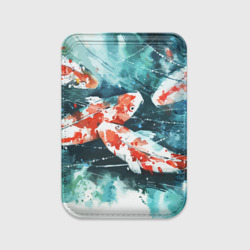 Картхолдер Magsafe магнитный Koi Fish - акварель