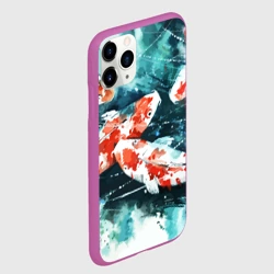 Чехол для iPhone 11 Pro матовый Koi Fish - акварель - фото 2