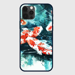 Чехол для iPhone 12 Pro Max Koi Fish - акварель