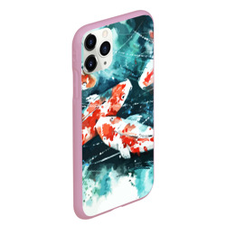 Чехол для iPhone 11 Pro Max матовый Koi Fish - акварель - фото 2