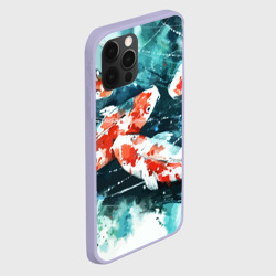 Чехол для iPhone 12 Pro Koi Fish - акварель - фото 2