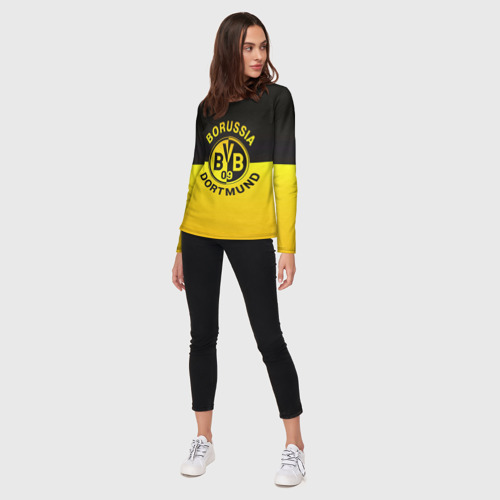 Женский лонгслив 3D Borussia Dortmund FC, цвет 3D печать - фото 5