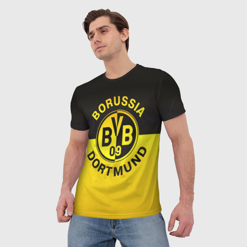 Мужская футболка 3D Borussia Dortmund FC, цвет 3D печать - фото 3