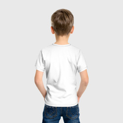 Светящаяся футболка с принтом Minecraft для любого человека, вид сзади №2. Цвет основы: белый
