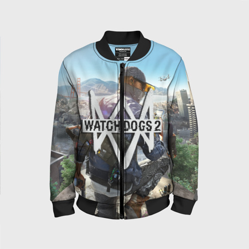 Детский бомбер 3D Watch Dogs 2, цвет черный