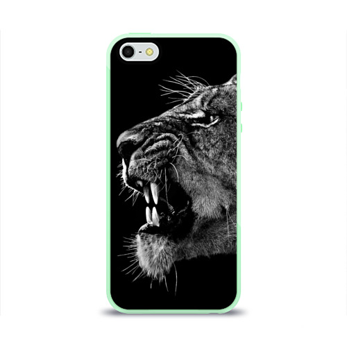 Чехол для iPhone 5/5S глянцевый Львица Фото 01 Чехол для iPhone 5/5S глянцевый Львица Фото 01