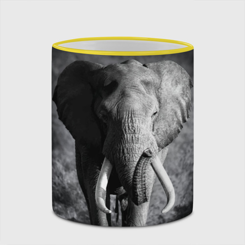 Кружка с полной запечаткой Слон, цвет Кант желтый - фото 4