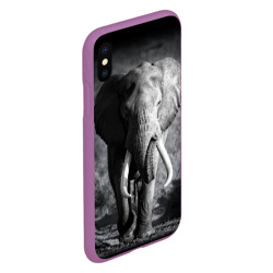 Чехол для iPhone XS Max матовый Слон идущий навстречу  - фото 2