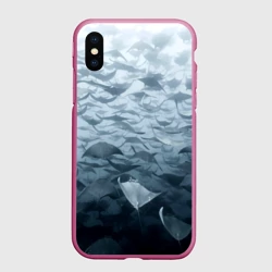 Чехол для iPhone XS Max матовый Электрические скаты