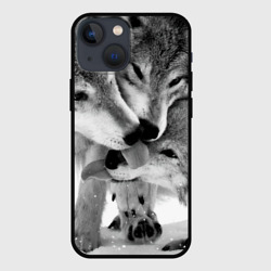 Чехол для iPhone 13 mini Волчья семья