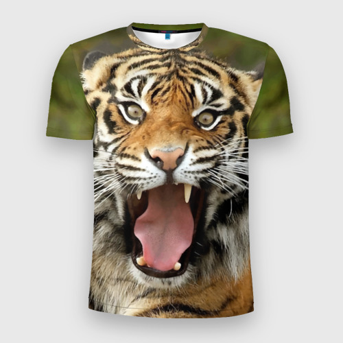 Мужская футболка 3D Slim Тигр, цвет 3D печать