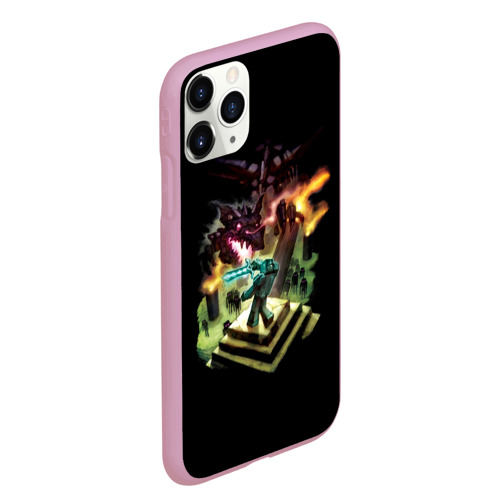 Чехол для iPhone 11 Pro Max матовый Minecraft, цвет розовый - фото 3