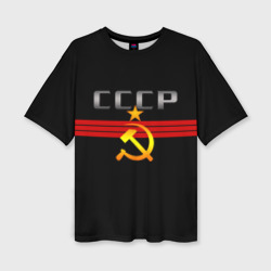 Женская футболка oversize 3D СССР