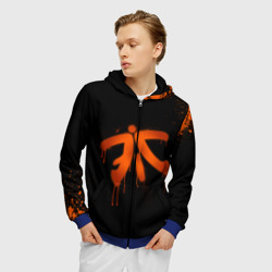 Мужская толстовка 3D на молнии Cs:go - Fnatic Black collection - фото 2