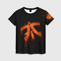 Женская футболка 3D Cs:go - Fnatic Black collection