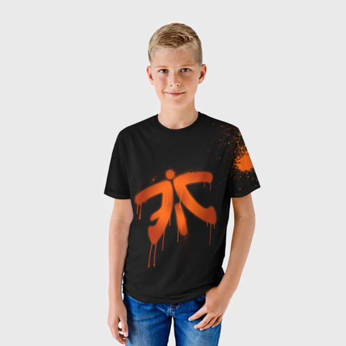 Детская футболка 3D Cs:go - Fnatic Black collection, цвет 3D печать - фото 3