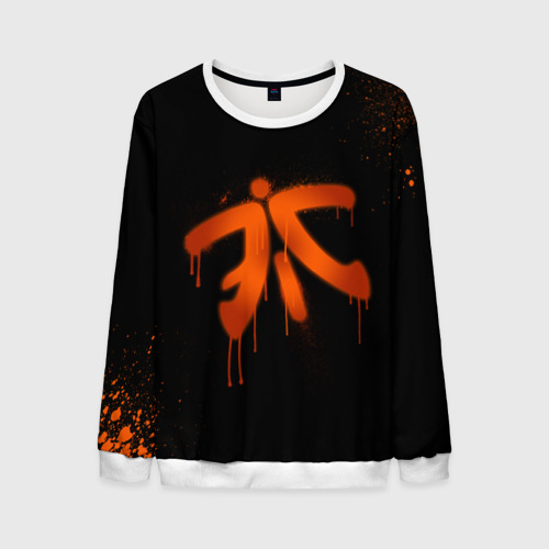 Мужской свитшот 3D Cs:go - Fnatic Black collection, цвет белый