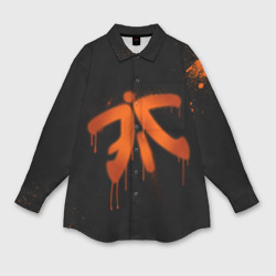 Мужская рубашка oversize 3D Cs:go - Fnatic Black collection