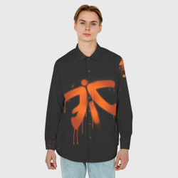 Мужская рубашка oversize 3D Cs:go - Fnatic Black collection - фото 2