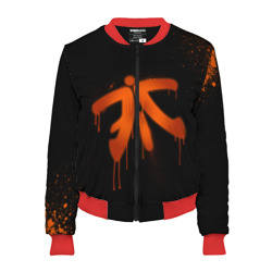 Женский бомбер 3D Cs:go - Fnatic Black collection