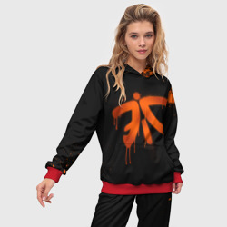 Женский костюм с толстовкой 3D Cs:go - Fnatic Black collection - фото 2