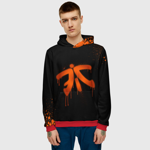 Мужская толстовка 3D Cs:go - Fnatic Black collection, цвет красный - фото 3