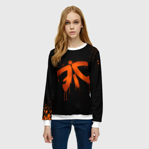 Женский свитшот 3D Cs:go - Fnatic Black collection, цвет 3D печать - фото 3