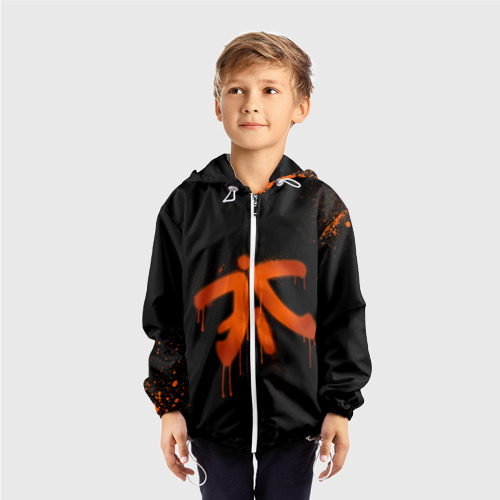 Детская ветровка 3D Cs:go - Fnatic Black collection, цвет белый - фото 3