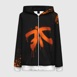 Женская толстовка 3D на молнии Cs:go - Fnatic Black collection