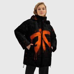 Женская зимняя куртка Oversize Cs:go - Fnatic Black collection - фото 2