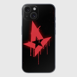 Чехол для iPhone 15 силиконовый с защитой камеры Cs:go - Astralis Black collection