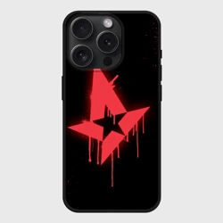 Чехол силиконовый для Apple iPhone 15 Pro Мax матовый Cs:go - Astralis Black collection