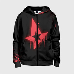 Детская толстовка 3D на молнии Cs:go - Astralis Black collection