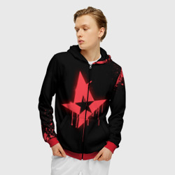 Мужская толстовка 3D на молнии Cs:go - Astralis Black collection - фото 2