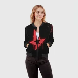 Женский бомбер 3D Cs:go - Astralis Black collection - фото 2