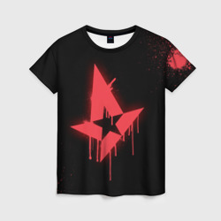 Женская футболка 3D Cs:go - Astralis Black collection