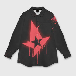 Женская рубашка oversize 3D Cs:go - Astralis Black collection