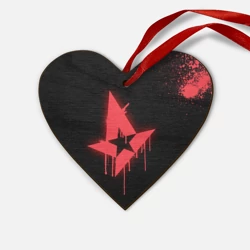 Деревянная игрушка Сердце Cs:go - Astralis Black collection