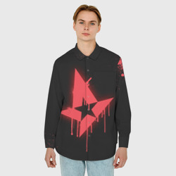 Мужская рубашка oversize 3D Cs:go - Astralis Black collection - фото 2