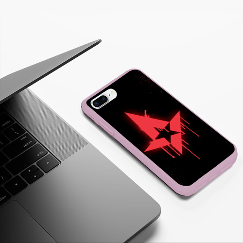 Чехол для iPhone 7Plus/8 Plus матовый Cs:go - Astralis Black collection, цвет розовый - фото 5