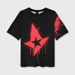 Женская футболка oversize 3D Cs:go - Astralis Black collection