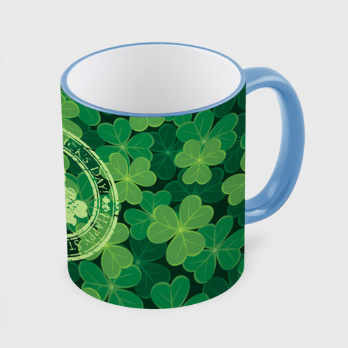 Кружка с полной запечаткой Ireland, Happy St. Patrick's Day, цвет Кант небесно-голубой - фото 3