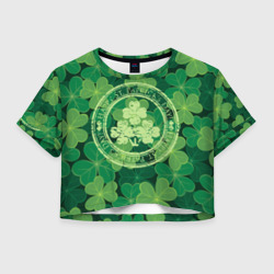 Женская футболка Crop-top 3D Ireland, Happy St. Patrick's Day