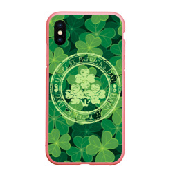 Чехол для iPhone XS Max матовый Ireland, Happy St. Patrick's Day