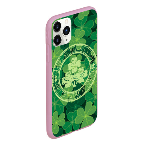 Чехол для iPhone 11 Pro Max матовый Ireland, Happy St. Patrick's Day, цвет розовый - фото 3