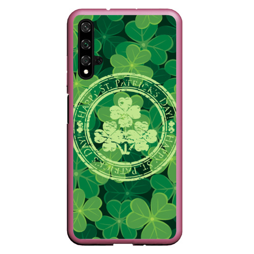 Чехол для Honor 20 Ireland, Happy St. Patrick's Day, цвет малиновый