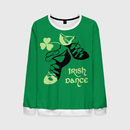 Мужской свитшот 3D Ireland, Irish dance, цвет белый