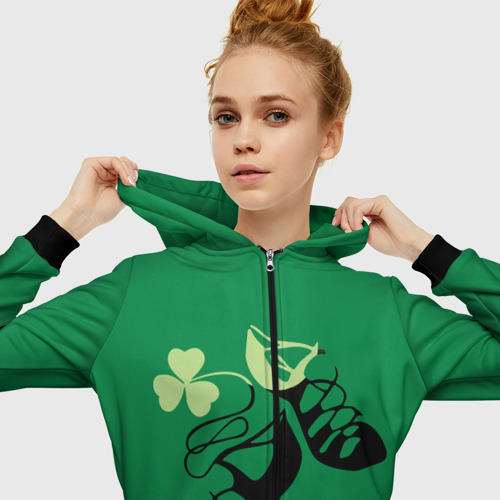 Женская толстовка 3D на молнии Ireland, Irish dance, цвет черный - фото 5