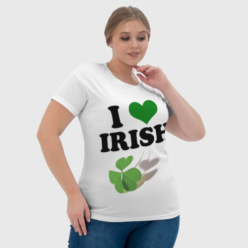 Женская футболка 3D Ireland, I love Irish, цвет 3D печать - фото 6