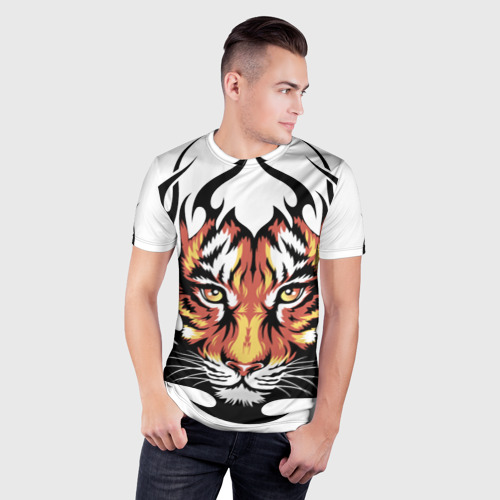 Мужская футболка 3D Slim Король джунглей, цвет 3D печать - фото 3